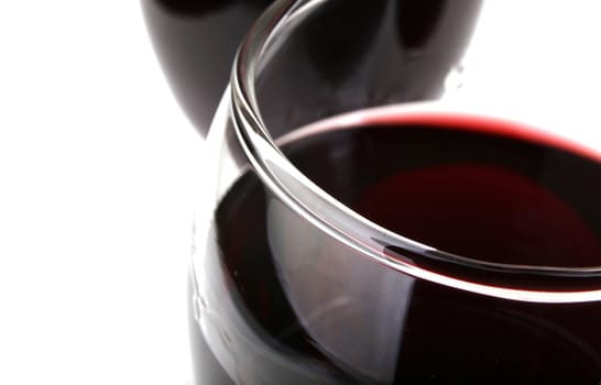 Red Wine On White Background