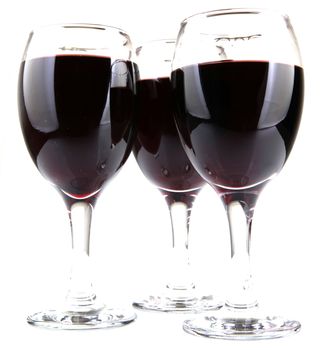 Red Wine On White Background