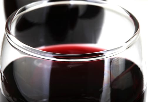 Red Wine On White Background