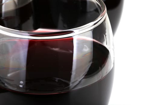 Red Wine On White Background