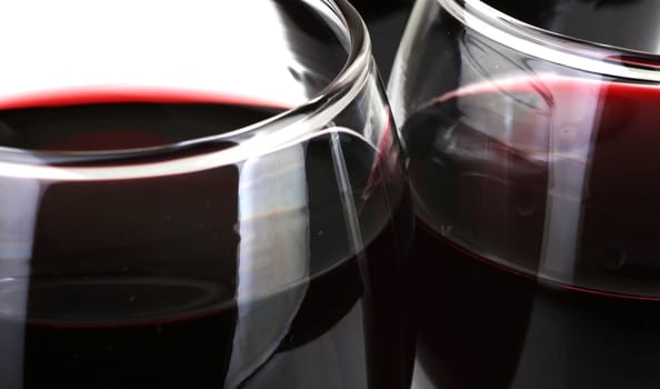 Red Wine On White Background