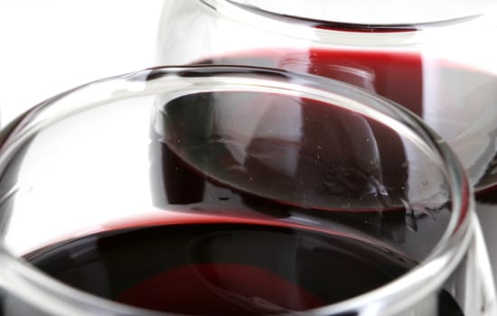 Red Wine On White Background