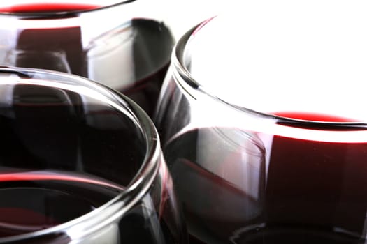 Red Wine On White Background