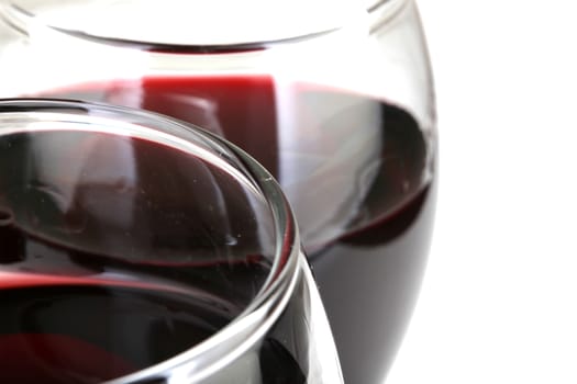Red Wine On White Background