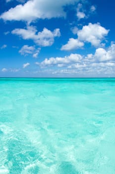 Caribbean clear beach and tropical sea