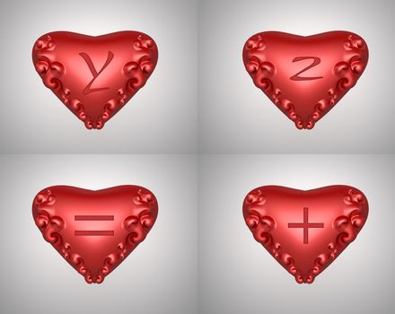 heart illustration text for valentine day background