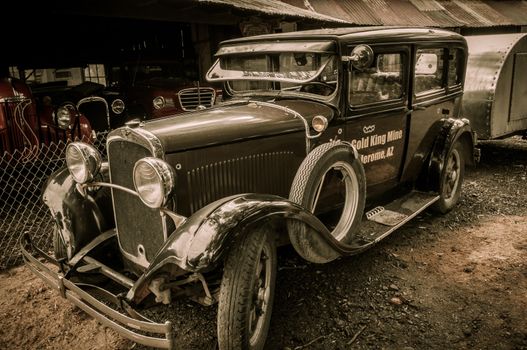 Jerome Arizona Ghost Town mine and mining car