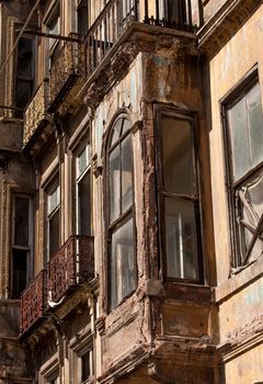 Window on an Instanbul apartment building