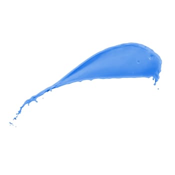 blue paint splash isolated on white background