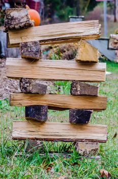 stack of firewood ready for fireplace