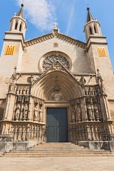 Church Of Santa Maria On Placa De Jaume in Vilafranca del Pened��s in Catalonia, Spain
