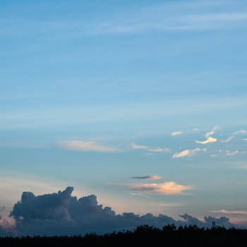 View white cloud with blue sky background