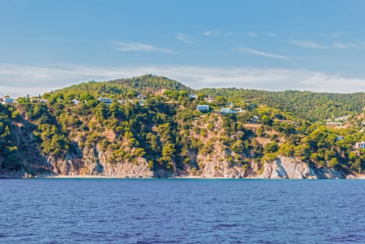 Cliffs of the Costa Brava coastline in Catalonia, Spain