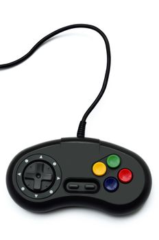 Video game controller isolated on white background