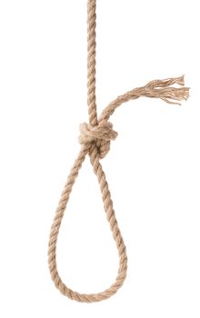 Rope knot isolated on a white background