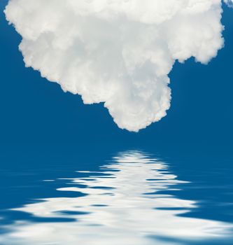 An image of a beautiful clouds and water reflection background