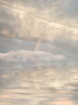 An image of a beautiful clouds and water reflection background