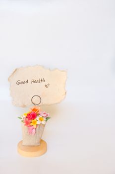 good health word on old paper