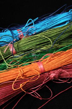 Roll of Twine isolated on a Black Background