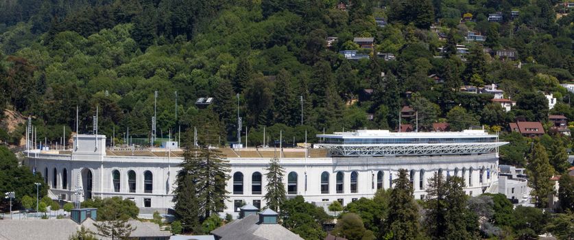 BERKELEY, CA/USA - June 15: Panorama of Historic California Memorial Stadium on the campus of University of California at Berkeley is on the National Register of Historic Places . June 15, 2013.