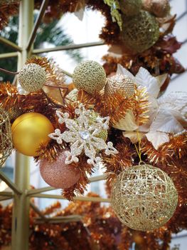 Christmas ornament decoration on christmas tree