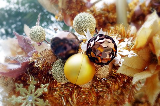 Christmas ornament decoration on christmas tree