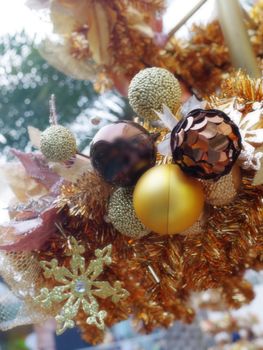 Christmas ornament decoration on christmas tree