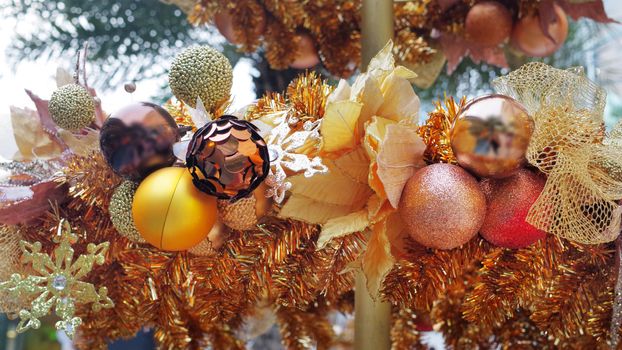 Christmas ornament decoration on christmas tree