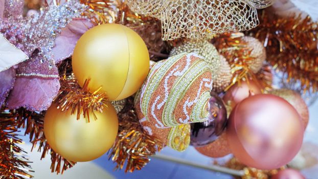 Christmas ornament decoration on christmas tree