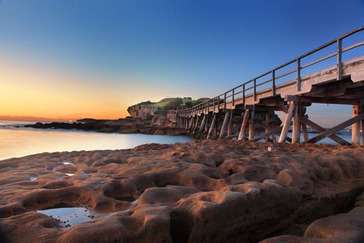 Sunrise at Bare Island, La Perouse, Botany Bay, Australia. 1000iso 22.1sec