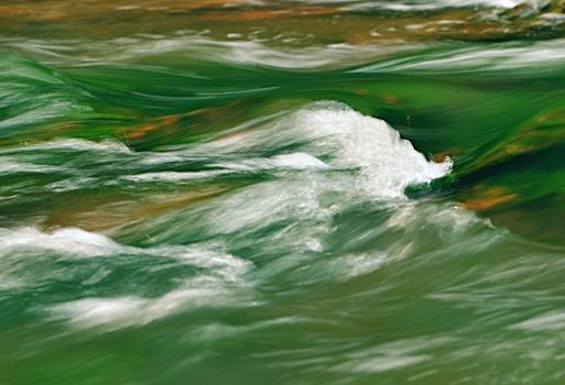 background jade green river with rapids white