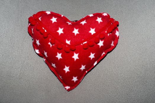hand made hart shapes from textile and cotton