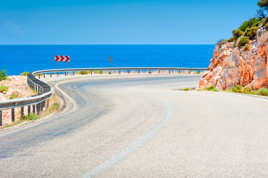 mountain highway leading to the sea