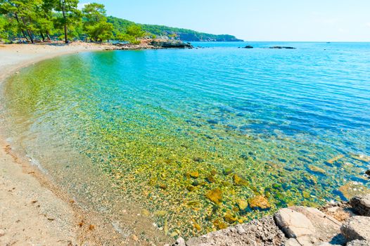 beautiful cove with turquoise water