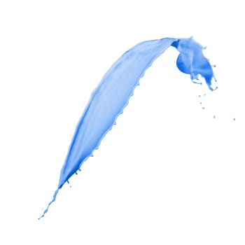 blue paint splash isolated on white background