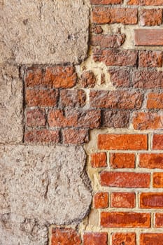 Brick wall texture of the old house
