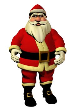 Santa Claus - isolated 3d model, christmas holiday illustration