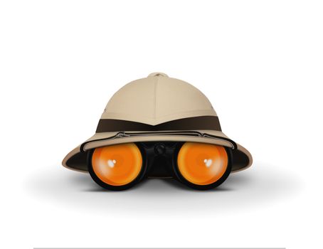 Explorer Hat and Binocular