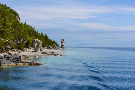 Beautiful landscape lake side view during the summer