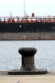 Rusty Mooring on a Pier , in Canary Islands, Spain