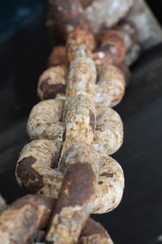 An Old Rusty Naval Chain, in Canary Islands, Spain