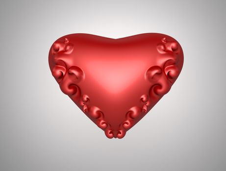valentine heart in classic style for background