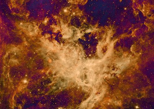 Far being shone nebula and star field against space. "Elements of this image furnished by NASA".