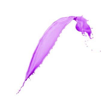 purple paint splash isolated on white background