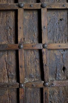 Detail of a very old wooden door - Spain.