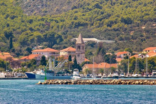 Town of Kukljica waterfront view, Ugljan island, Dalmatia, Croatia