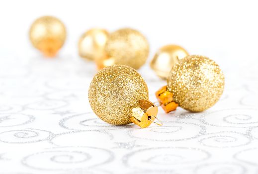 Christmas bauble on abstract background