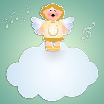 an illustration of Angel on cloud