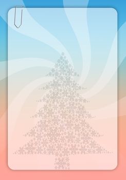 illustration of Christmas menu with tree