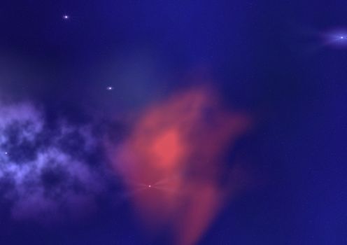 Far being shone nebula and star field against space. "Elements of this image furnished by NASA".